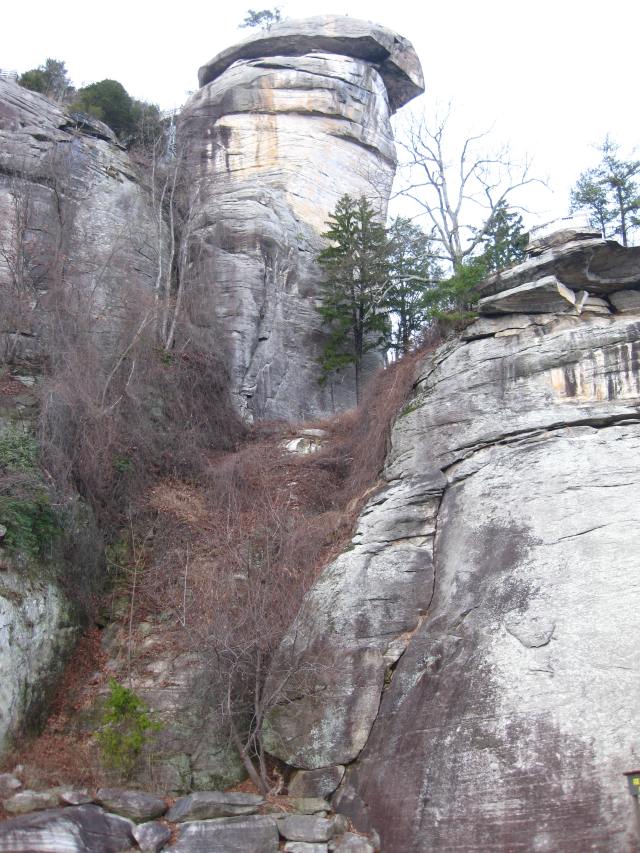 Base of Chimney Rock, NC.  Only 976 steps to the top!