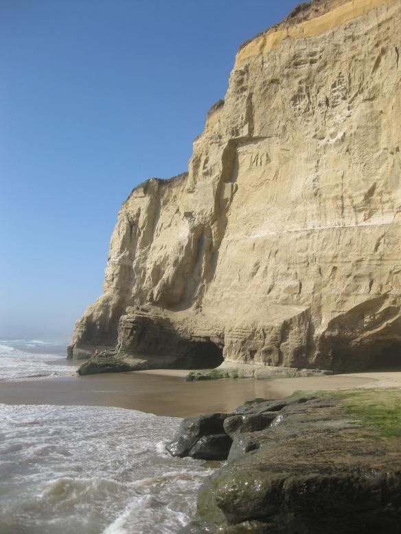 Pompino Beach, CA caves created by the tide 